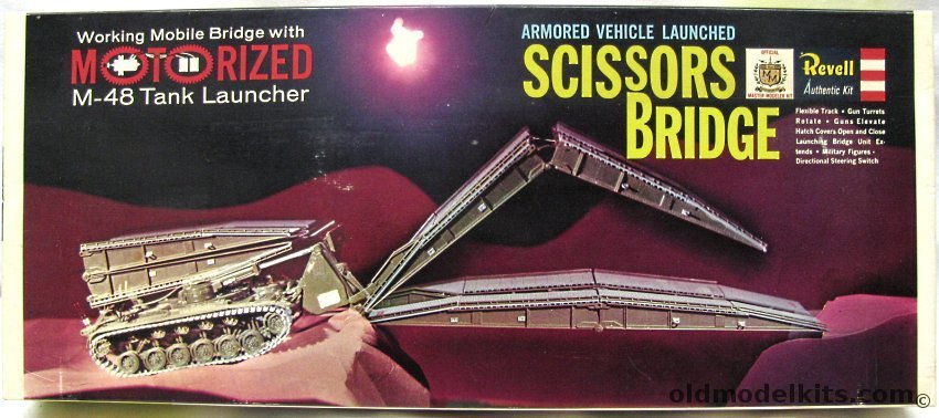 Revell 1/40 Motorized US Army Scissors Bridge and M-48 Tank Launcher, H545-398 plastic model kit